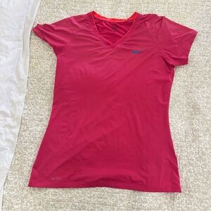 Pink Nike Dri-FIT v-neck